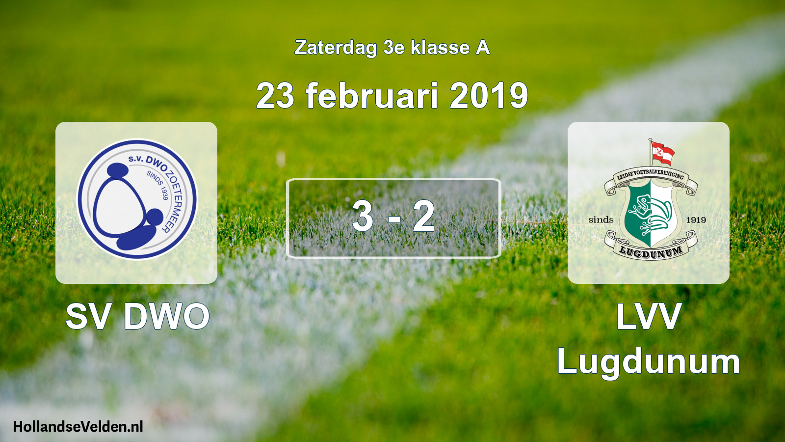 Total number of matches played: SV DWO - LVV Lugdunum 3 - 2 (23 February 2019)