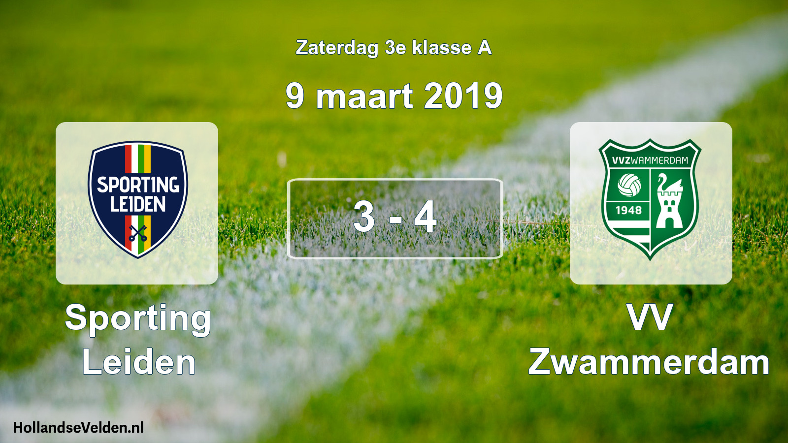 Total number of matches played: Sporting Leiden - VV Zwammerdam 3 - 4 (9 March 2019)