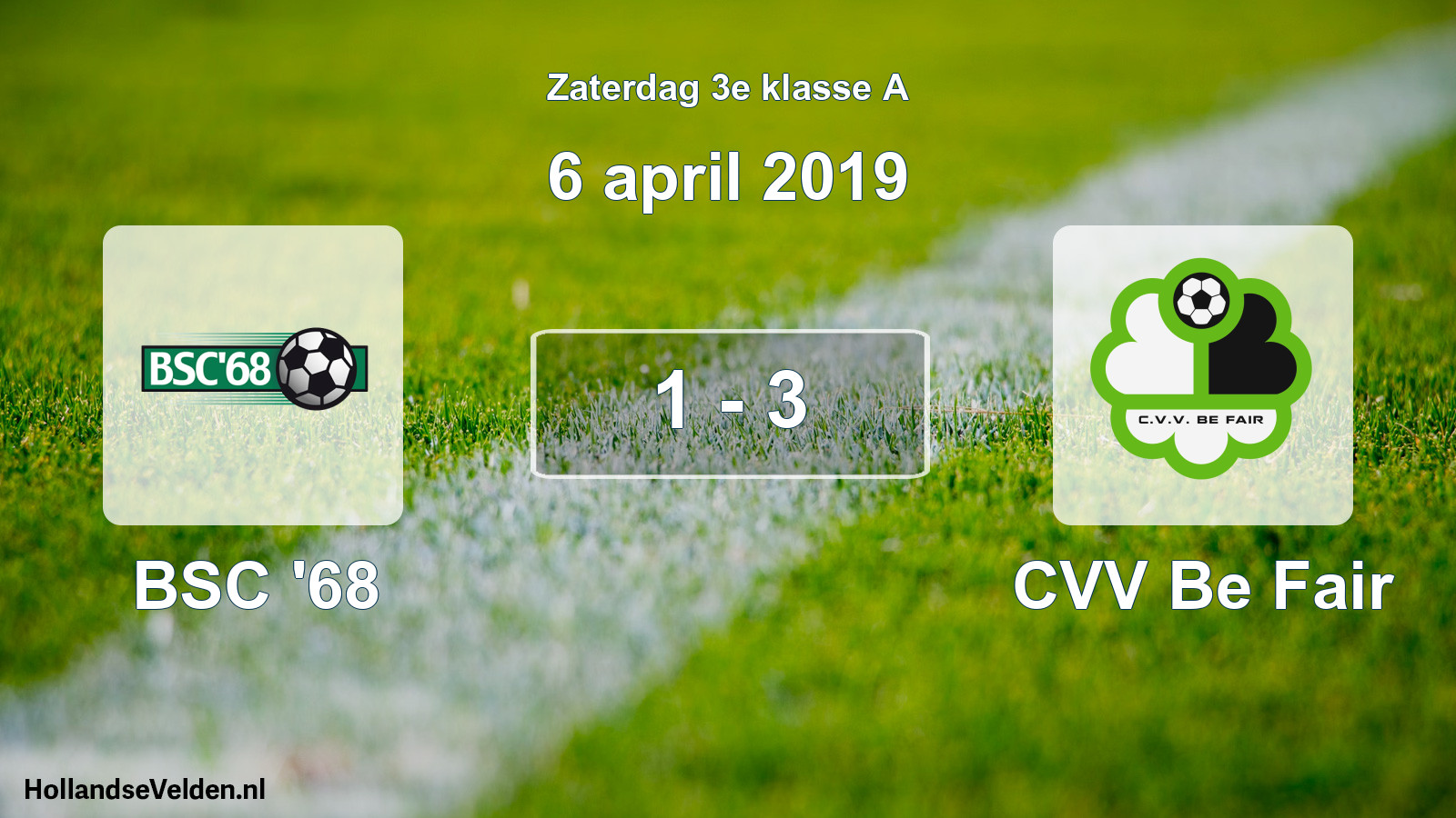 Total number of matches played: BSC '68 - CVV Be Fair 1 - 3 (6 April 2019)