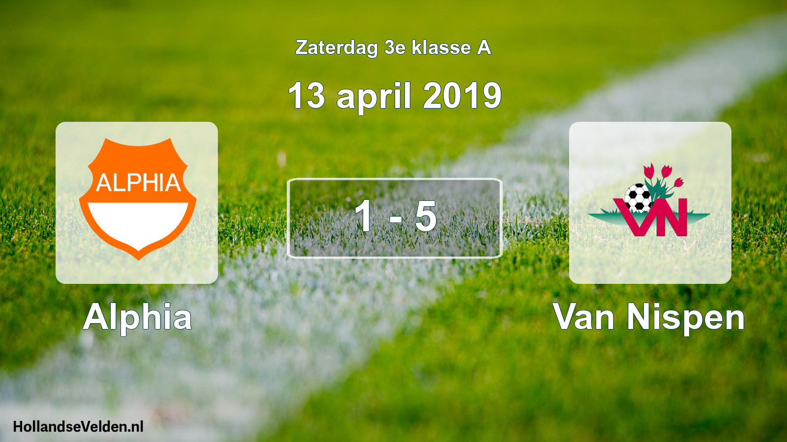 Total number of matches played: Alphia - Van Nispen 1 - 5 (13 April 2019)