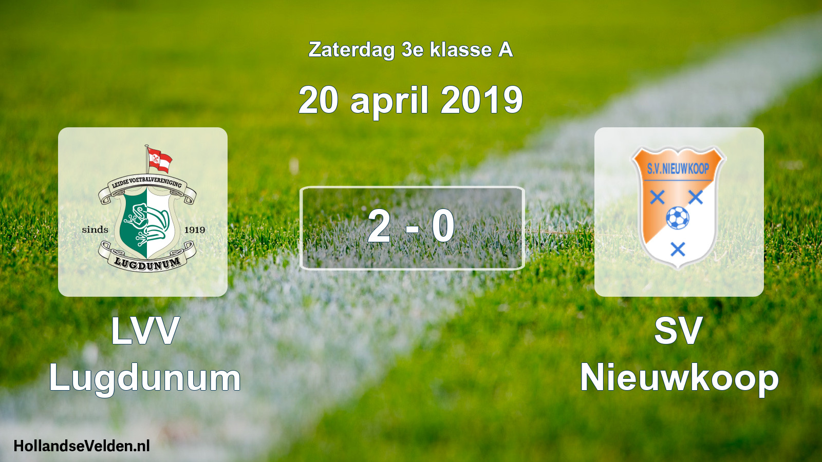 Total number of matches played: LVV Lugdunum - SV Nieuwkoop 2 - 0 (20 April 2019)