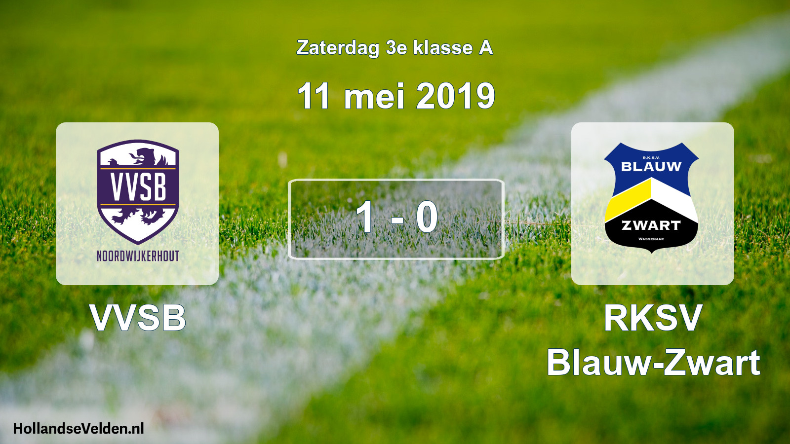 Total number of matches played: VVSB - RKSV Blauw-Zwart 1 - 0 (11 May 2019)
