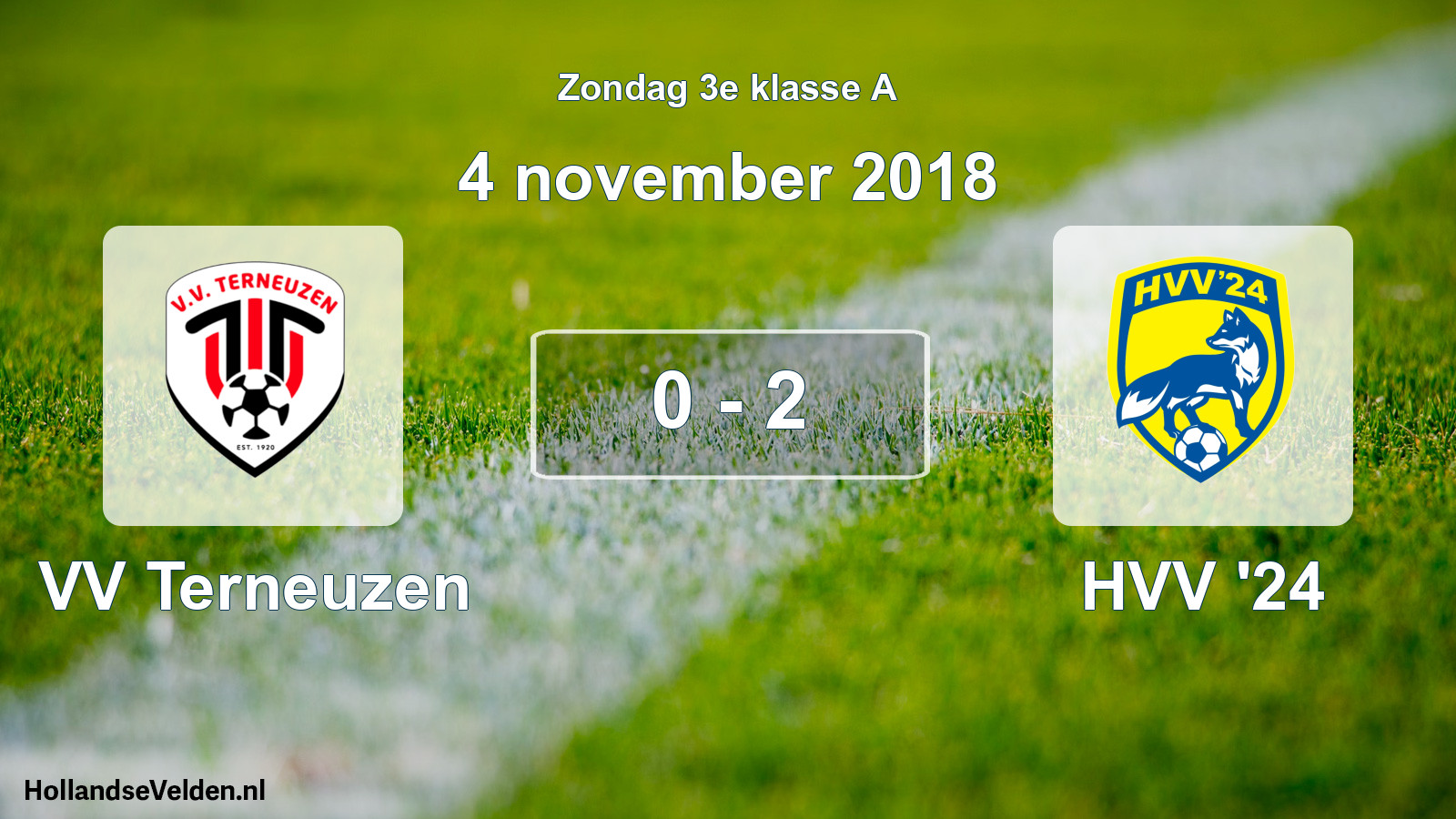 Total number of matches played: VV Terneuzen - HVV '24 0 - 2 (4 November 2018)