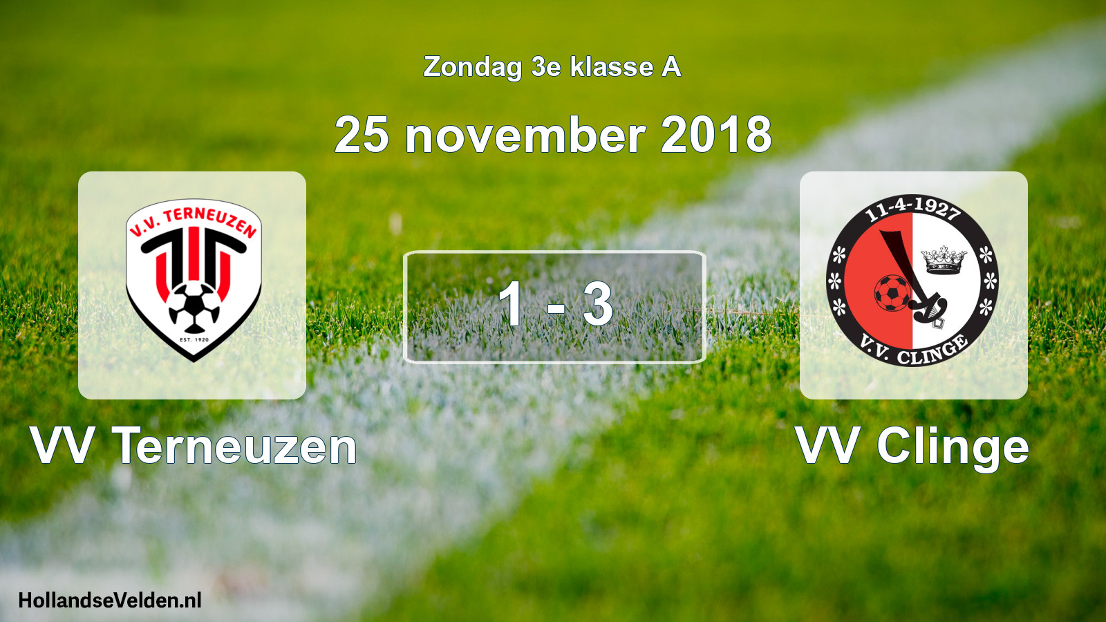 Total number of matches played: VV Terneuzen - VV Clinge 1 - 3 (25 November 2018)