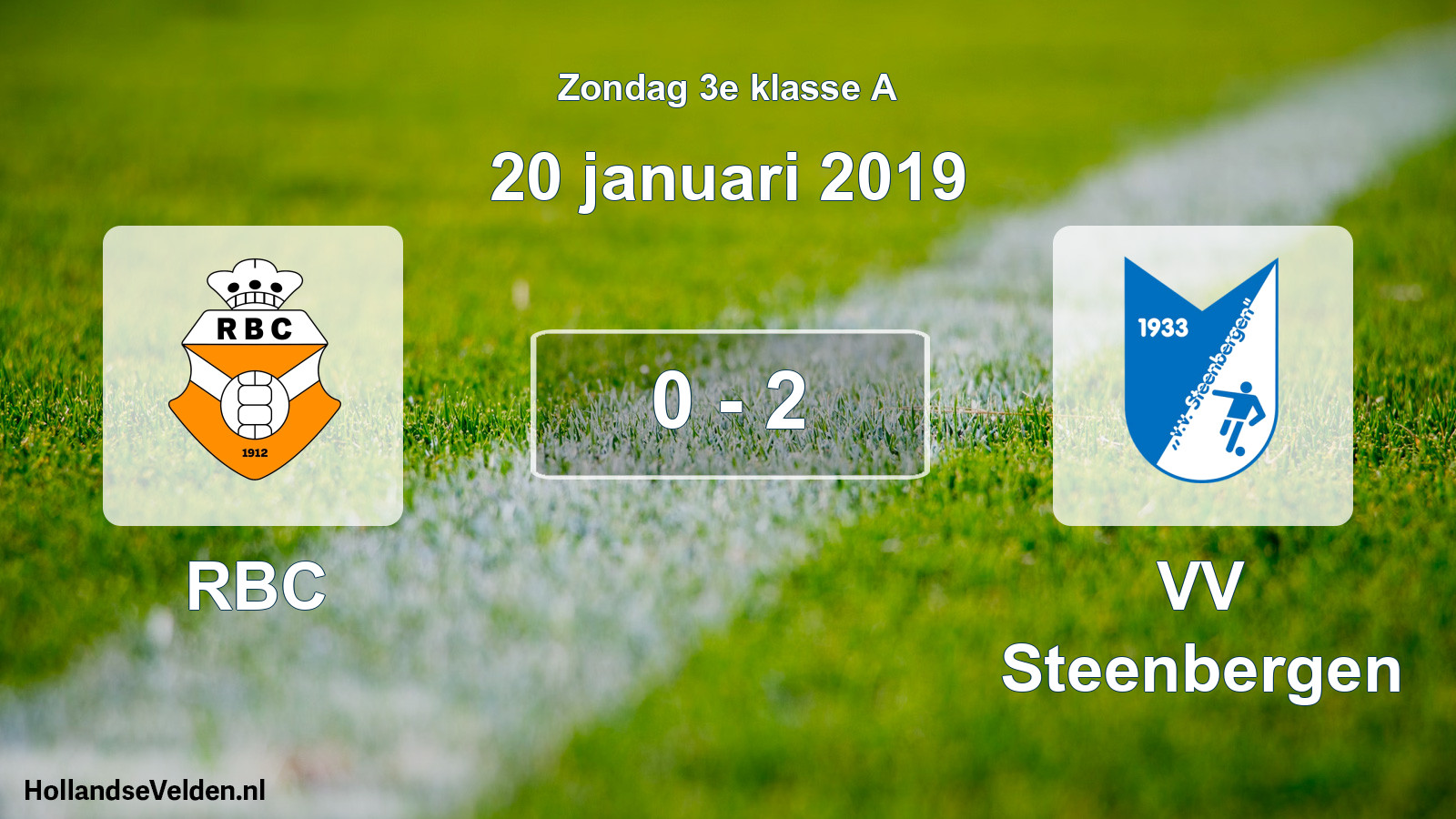 Total number of matches played: RBC - VV Steenbergen 0 - 2 (20 January 2019)