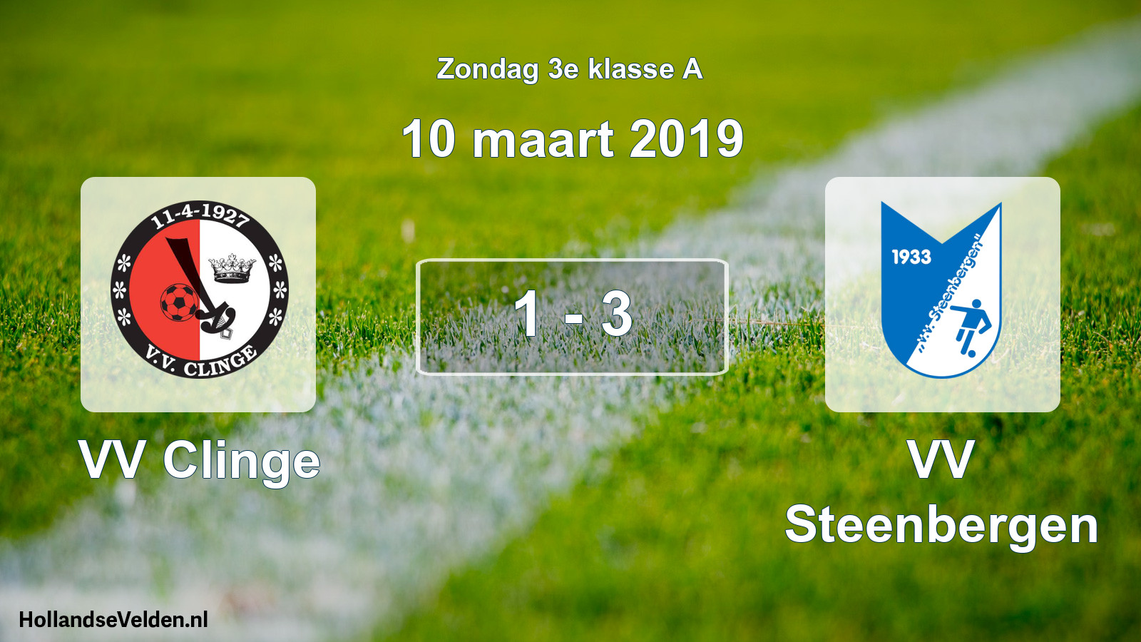 Total number of matches played: VV Clinge - VV Steenbergen 1 - 3 (10 March 2019)