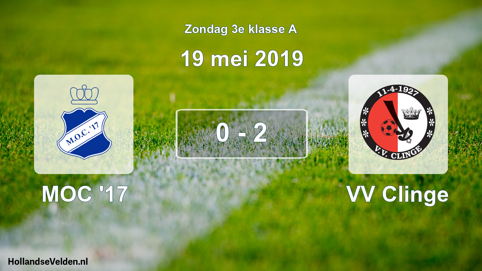 Total number of matches played: MOC '17 - VV Clinge 0 - 2 (19 May 2019)