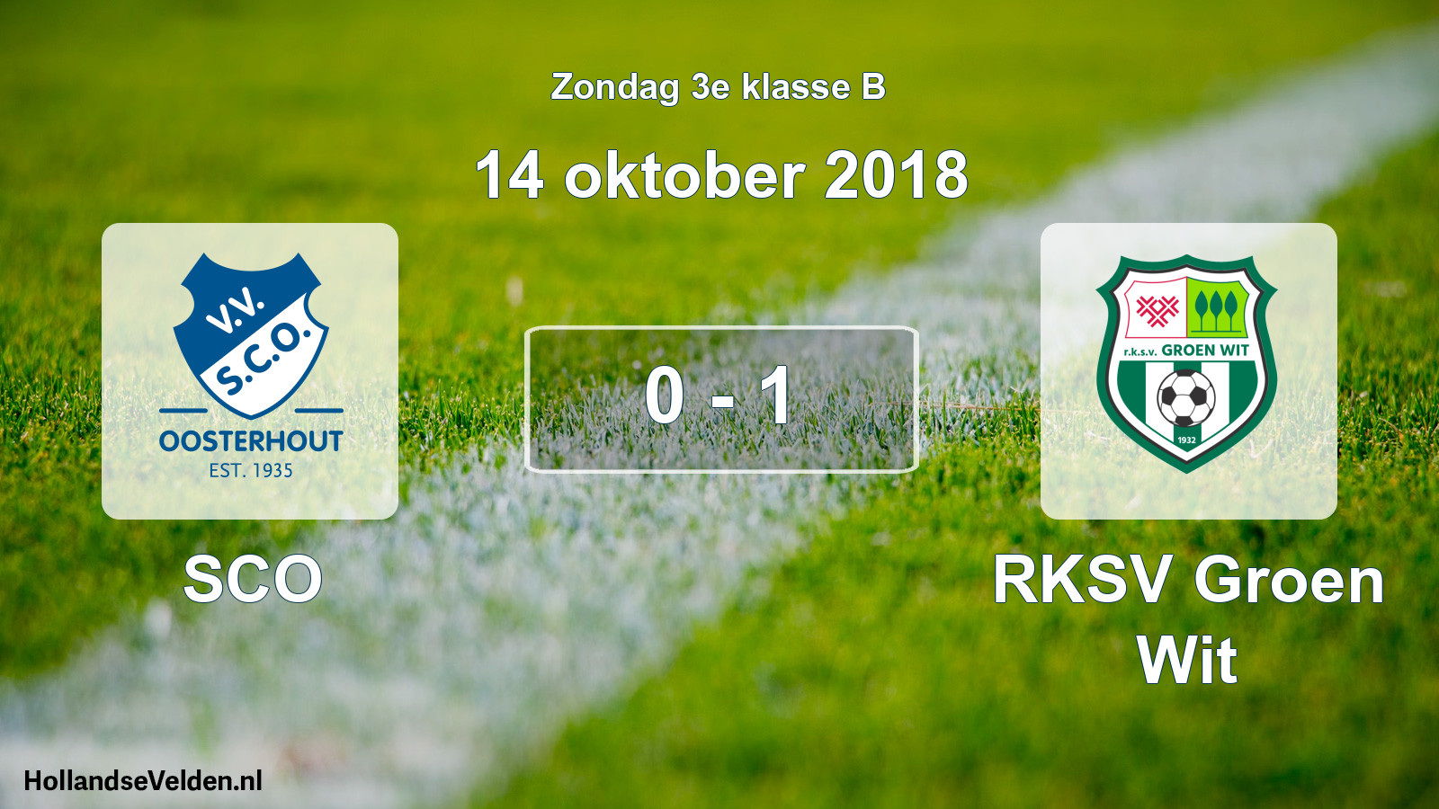 Total number of matches played: SCO - RKSV Groen Wit 0 - 1 (14 October 2018)