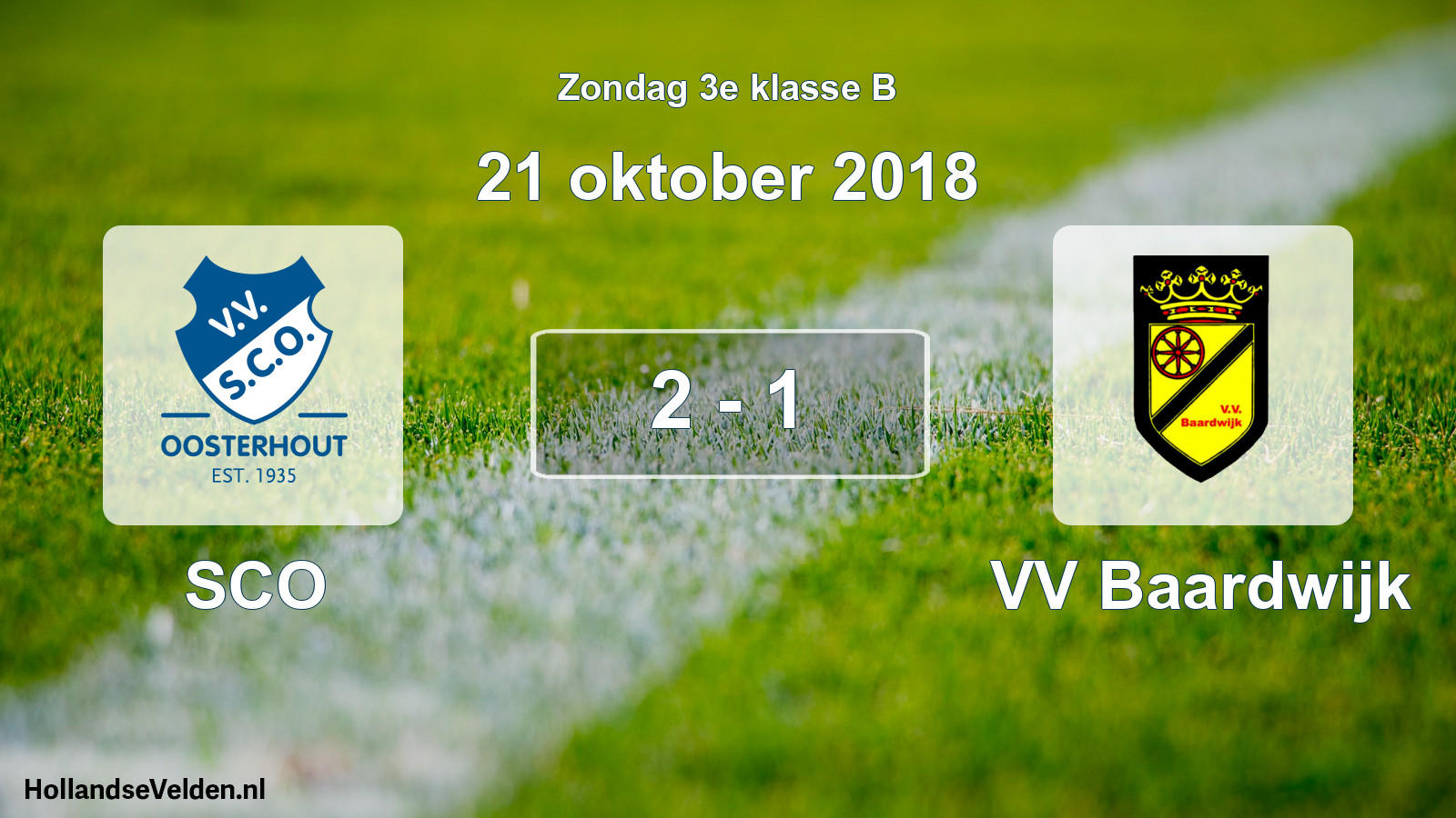 Total number of matches played: SCO - VV Baardwijk 2 - 1 (21 October 2018)