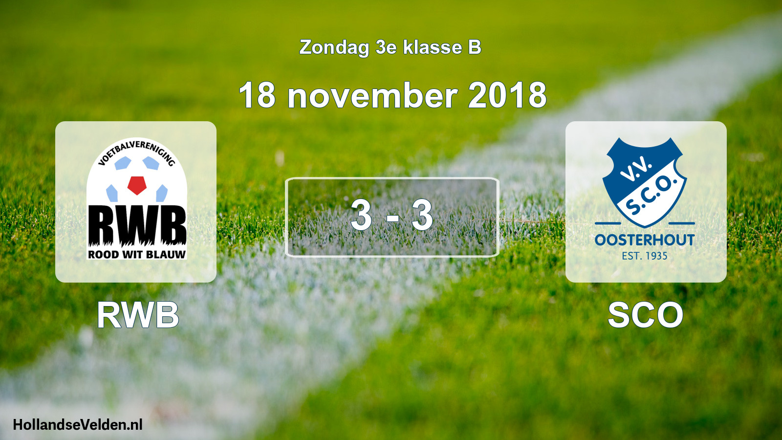 Total number of matches played: RWB - SCO 3 - 3 (18 November 2018)
