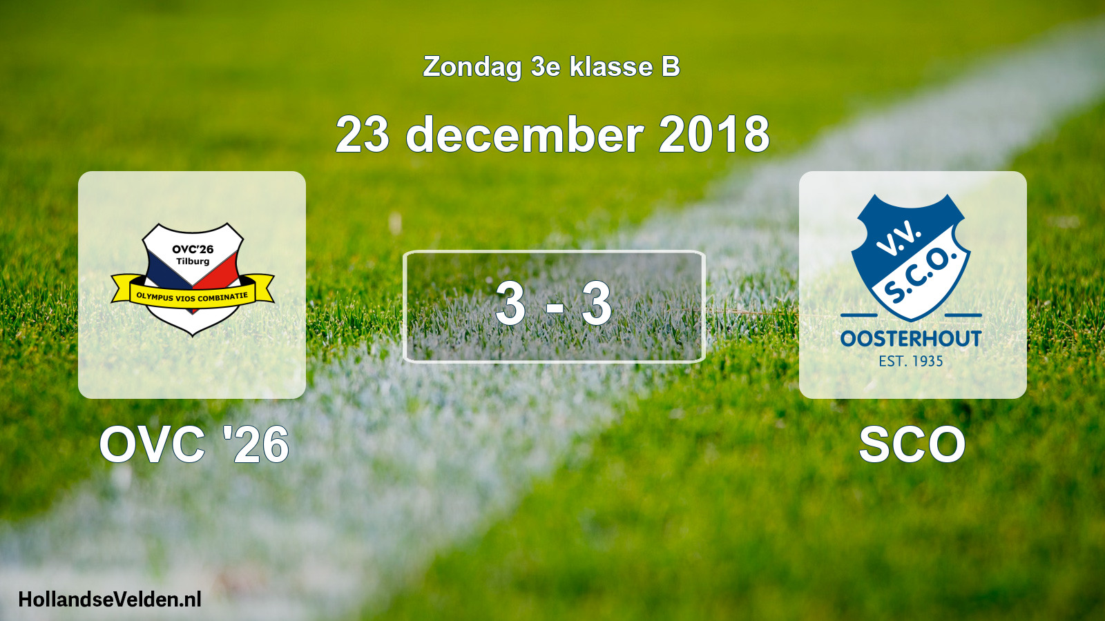 Total number of matches played: OVC '26 - SCO 3 - 3 (23 December 2018)