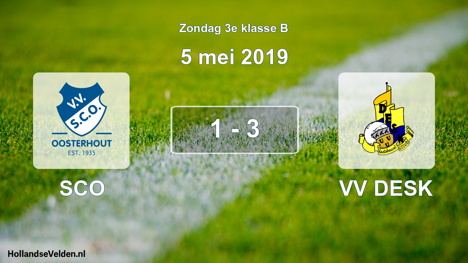 Total number of matches played: SCO - VV DESK 1 - 3 (5 May 2019)