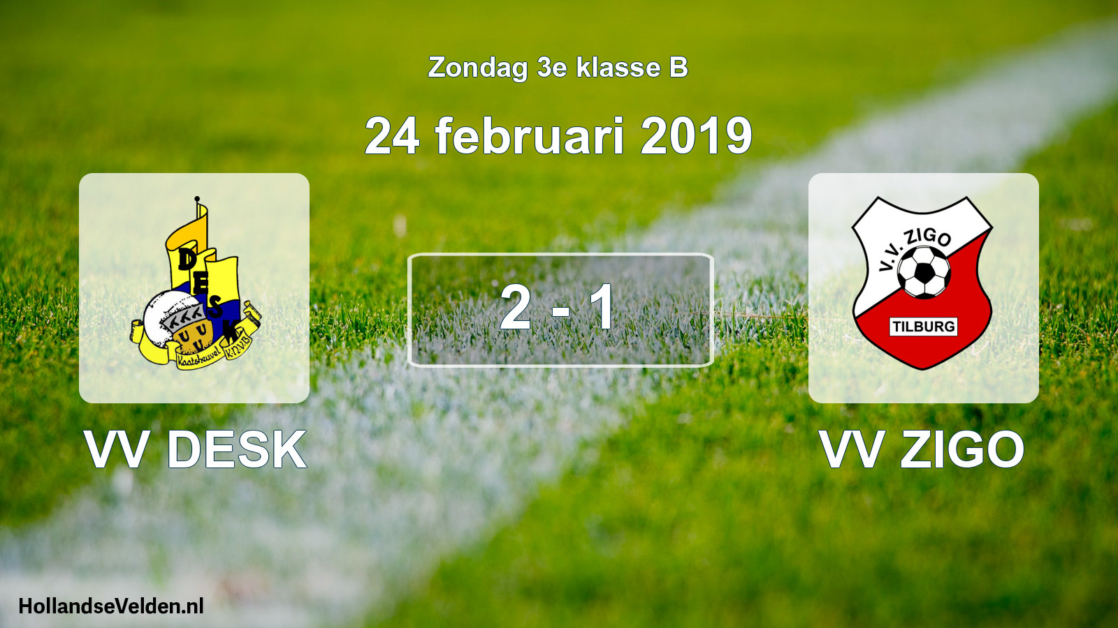 Total number of matches played: VV DESK - VV ZIGO 2 - 1 (24 February 2019)