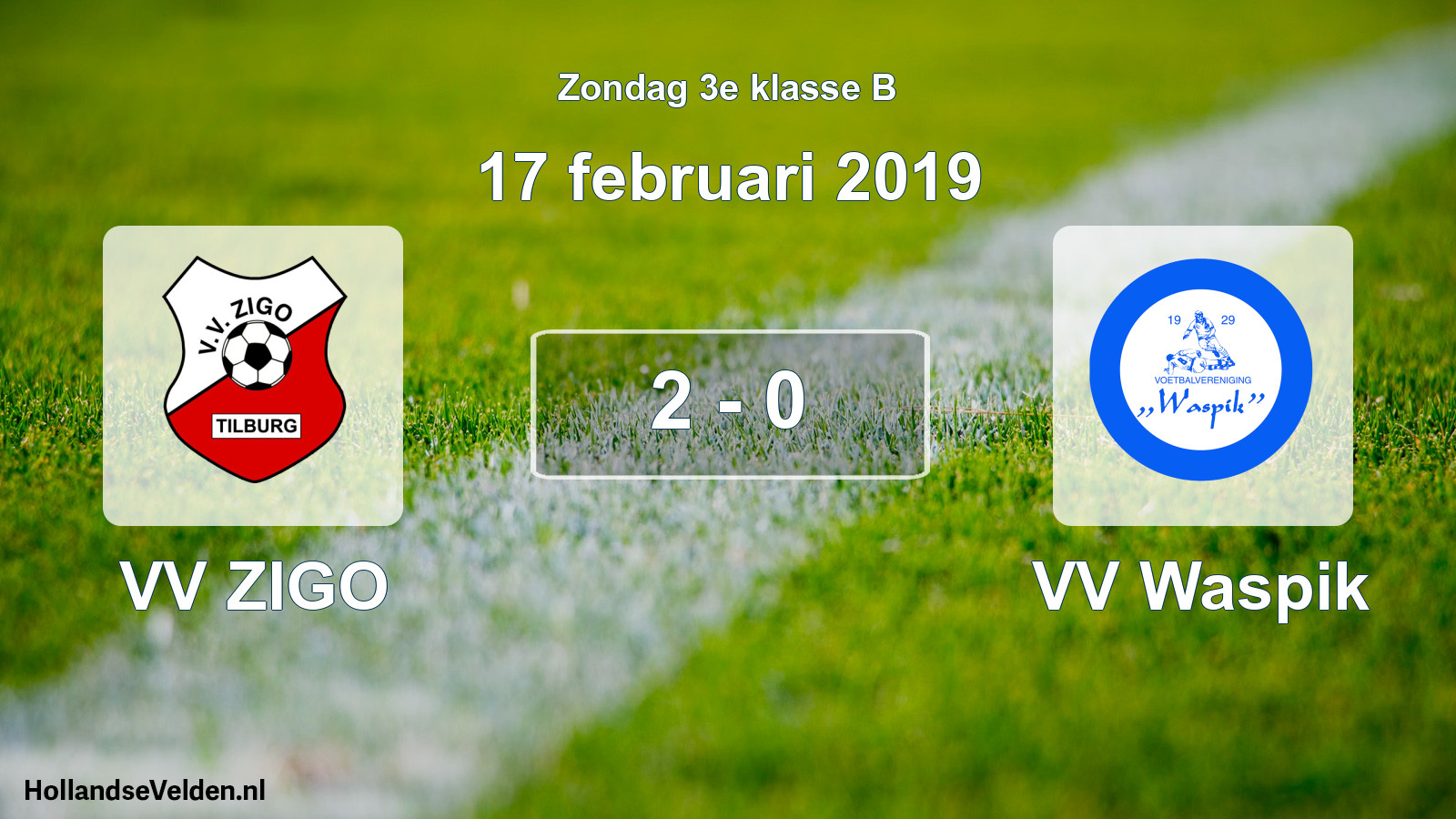 Total number of matches played: VV ZIGO - VV Waspik 2 - 0 (17 February 2019)