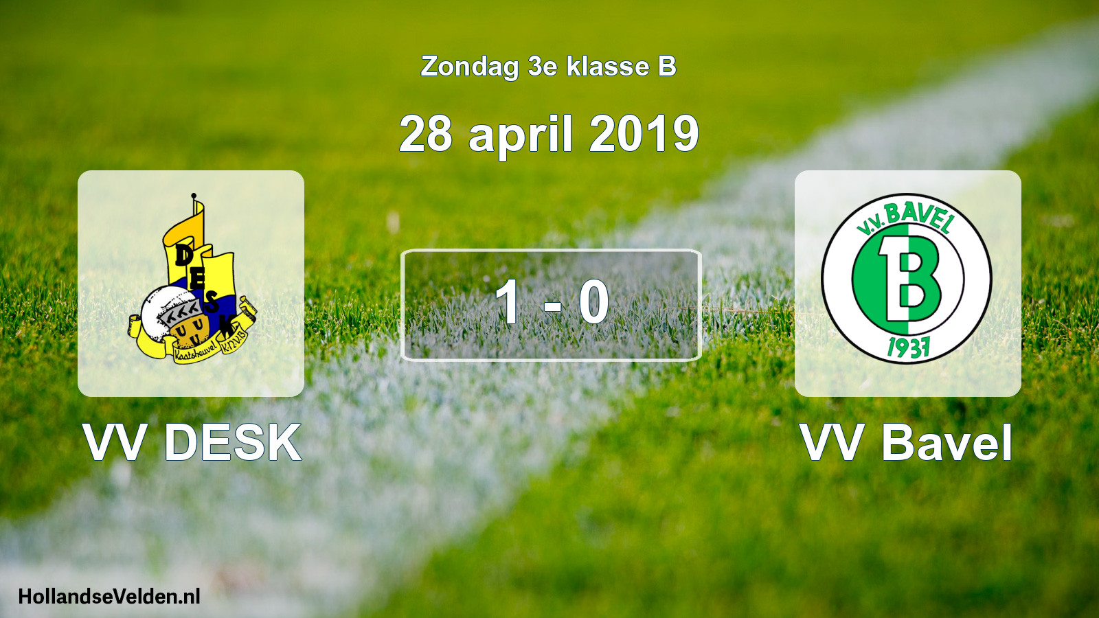 Total number of matches played: VV DESK - VV Bavel 1 - 0 (28 April 2019)