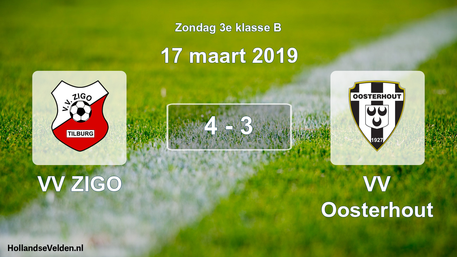Total number of matches played: VV ZIGO - VV Oosterhout 4 - 3 (17 March 2019)