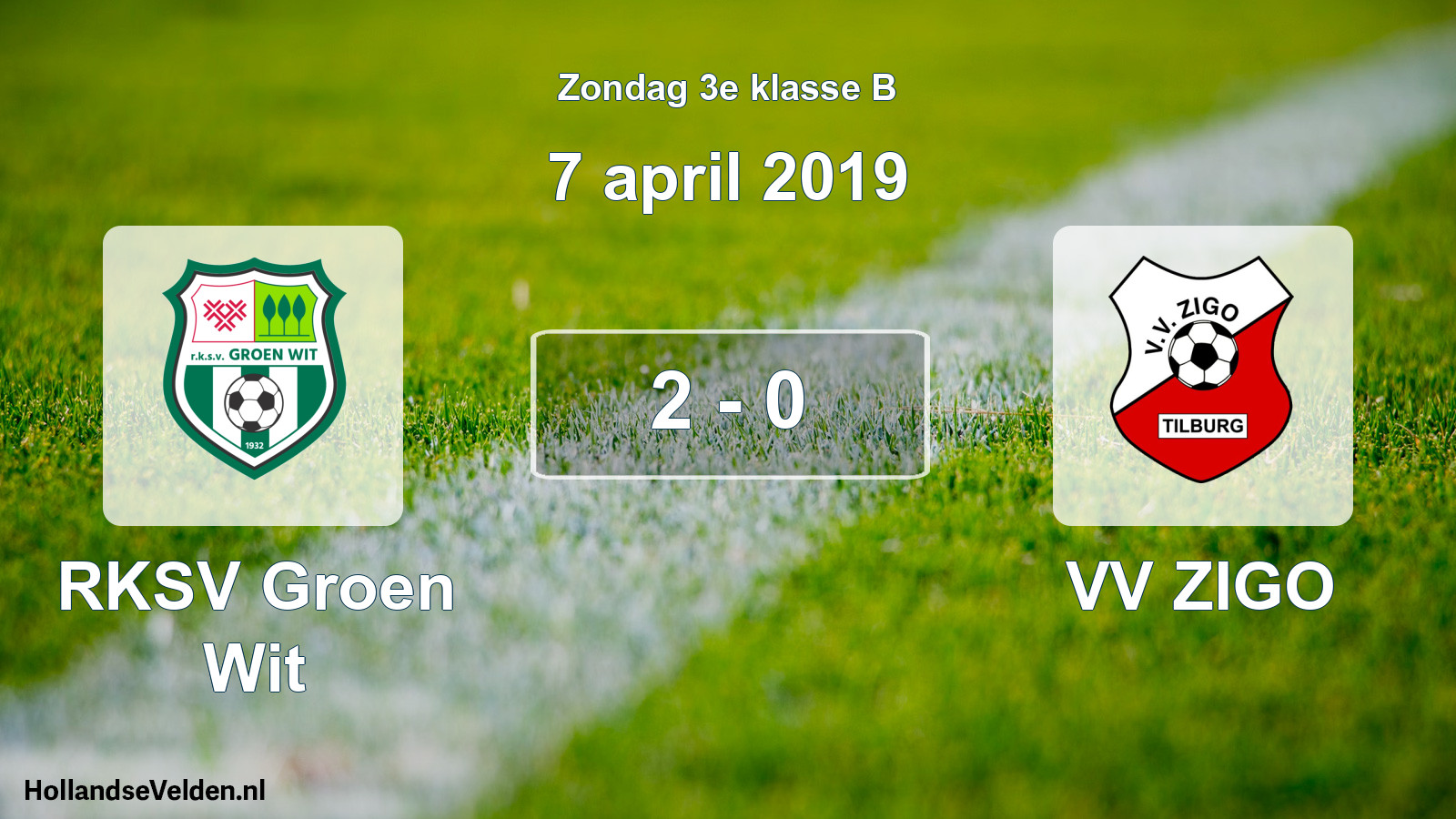Total number of matches played: RKSV Groen Wit - VV ZIGO 2 - 0 (7 April 2019)