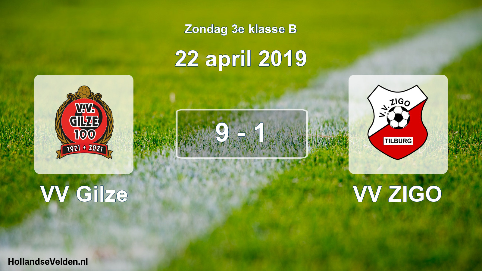 Total number of matches played: VV Gilze - VV ZIGO 9 - 1 (22 April 2019)