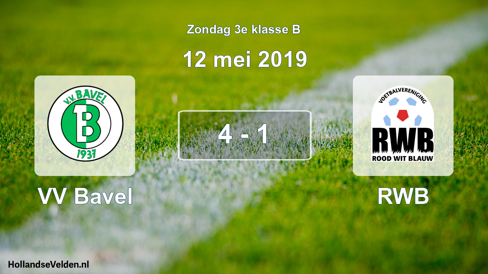 Total number of matches played: VV Bavel - RWB 4 - 1 (12 May 2019)