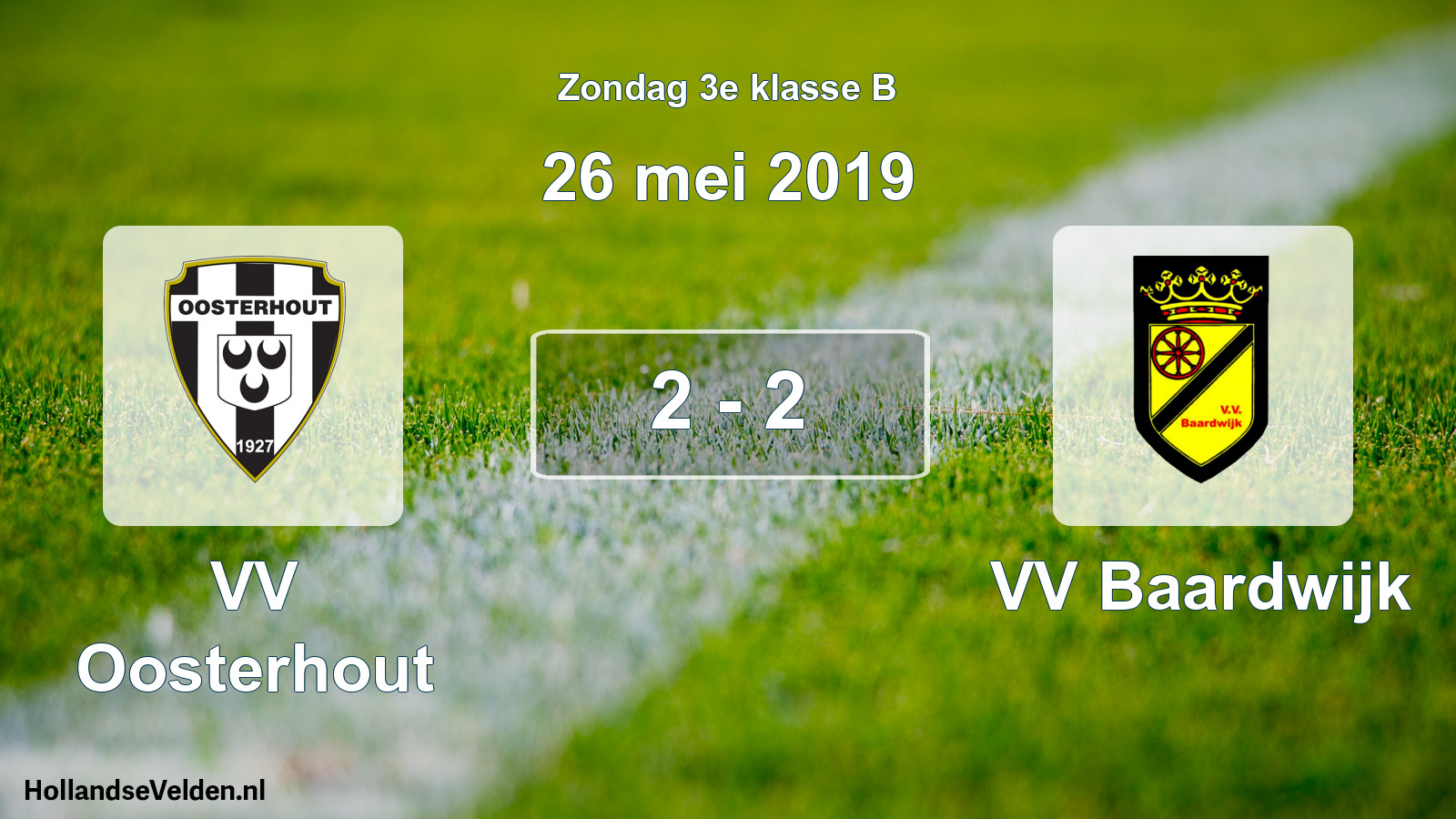 Total number of matches played: VV Oosterhout - VV Baardwijk 2 - 2 (26 May 2019)