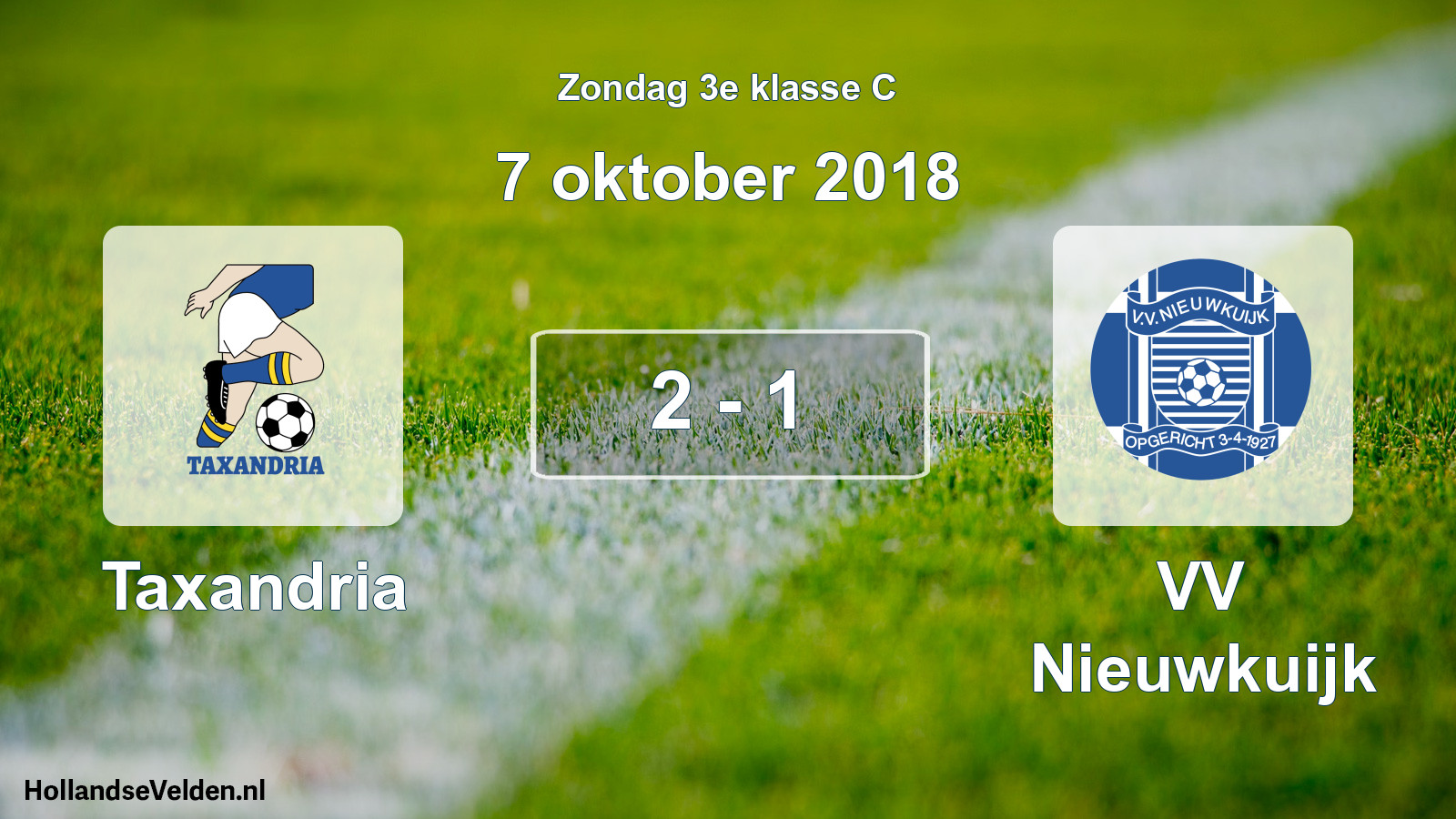 Total number of matches played: Taxandria - VV Nieuwkuijk 2 - 1 (7 October 2018)