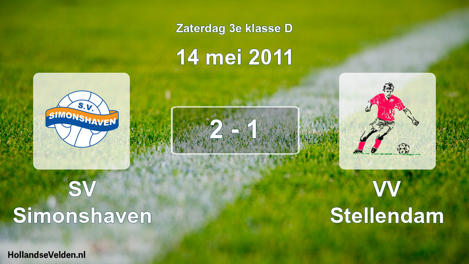 Total number of matches played: SV Simonshaven - VV Stellendam 2 - 1 (14 May 2011)