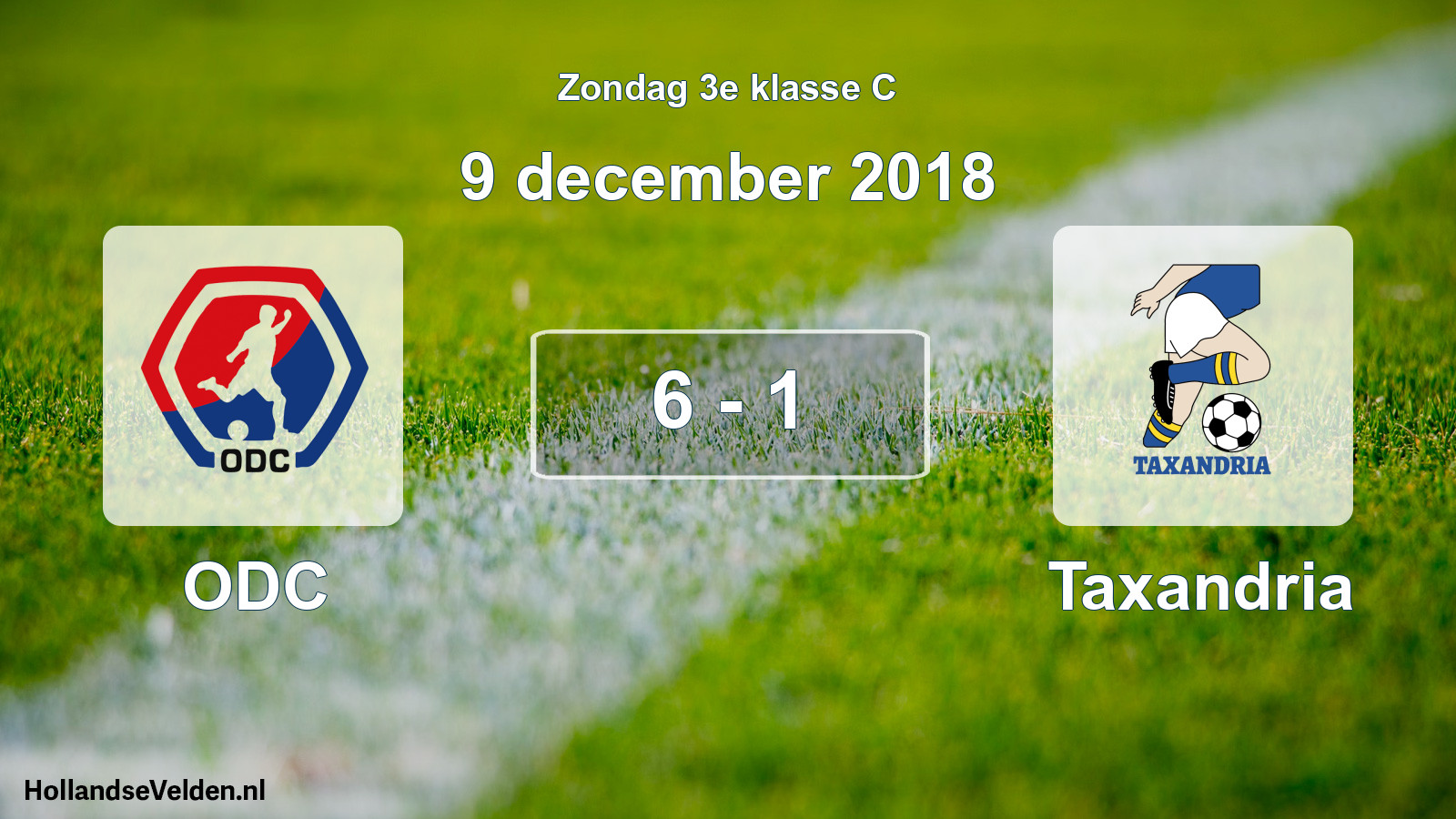 Total number of matches played: ODC - Taxandria 6 - 1 (9 December 2018)