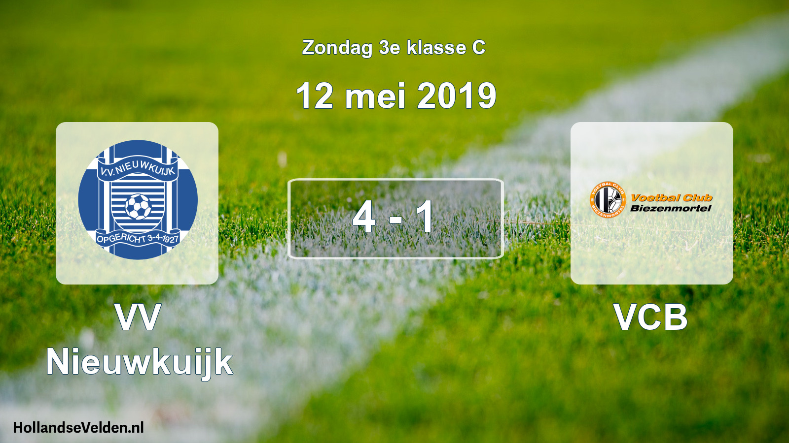 Total number of matches played: VV Nieuwkuijk - VCB 4 - 1 (12 May 2019)