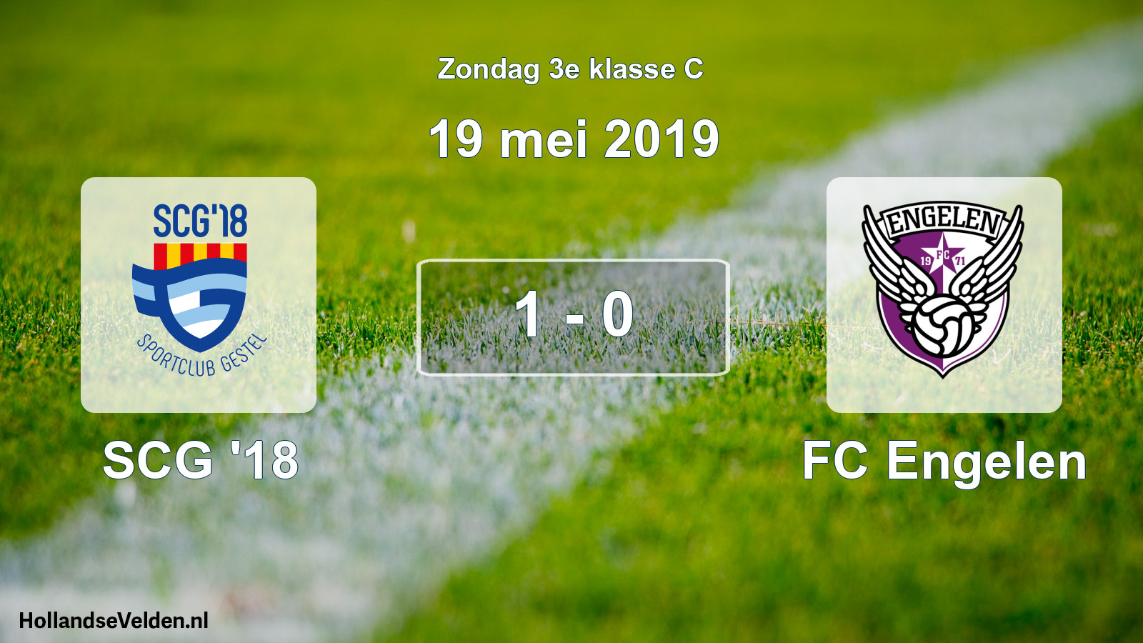 Total number of matches played: SCG '18 - FC Engelen 1 - 0 (19 May 2019)