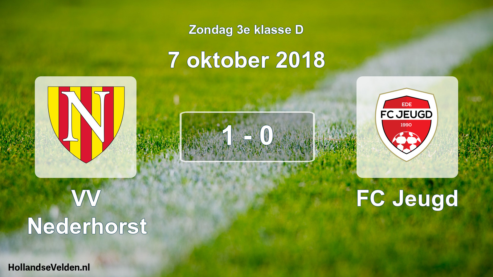 Total number of matches played: VV Nederhorst - FC Jeugd 1 - 0 (7 October 2018)
