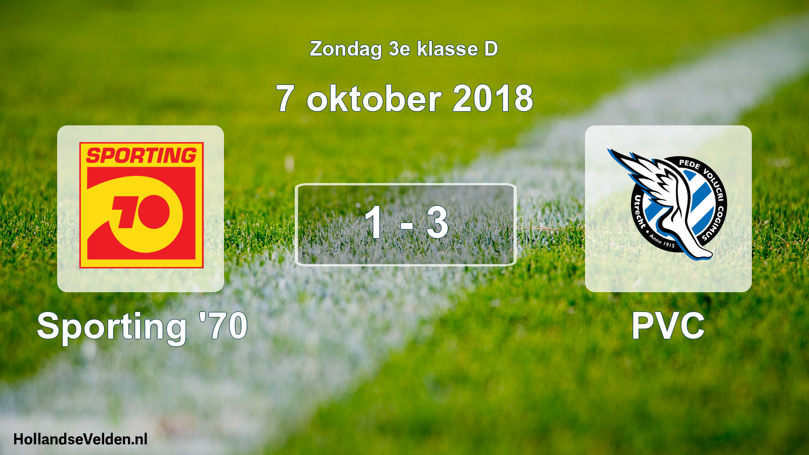Total number of matches played: Sporting '70 - PVC 1 - 3 (7 October 2018)