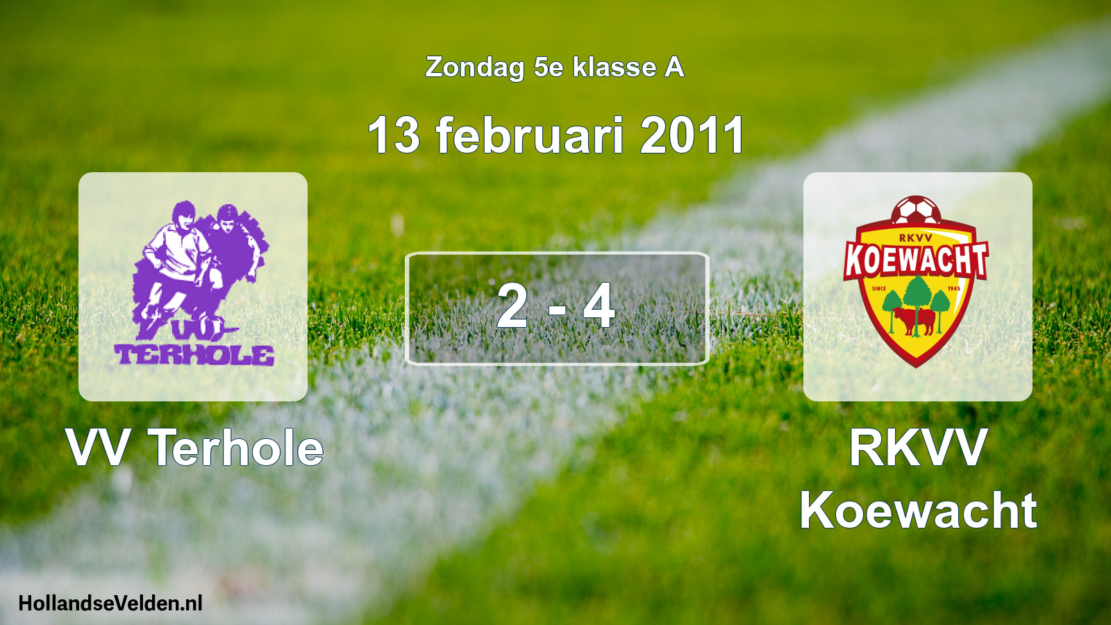 Total number of matches played: VV Terhole - RKVV Koewacht 2 - 4 (13 February 2011)