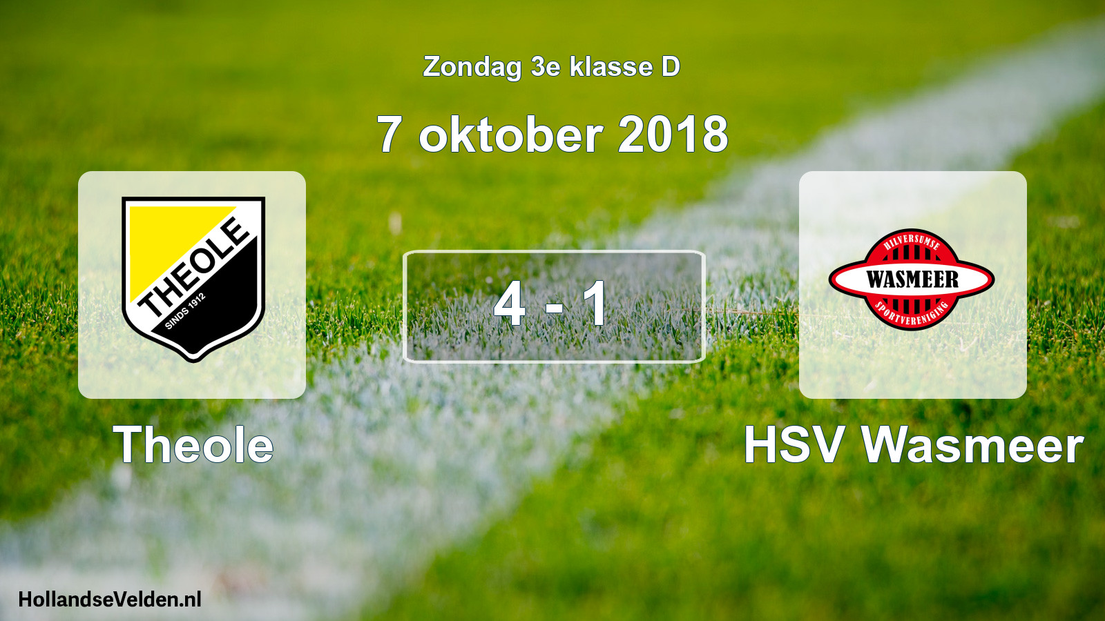 Total number of matches played: Theole - HSV Wasmeer 4 - 1 (7 October 2018)