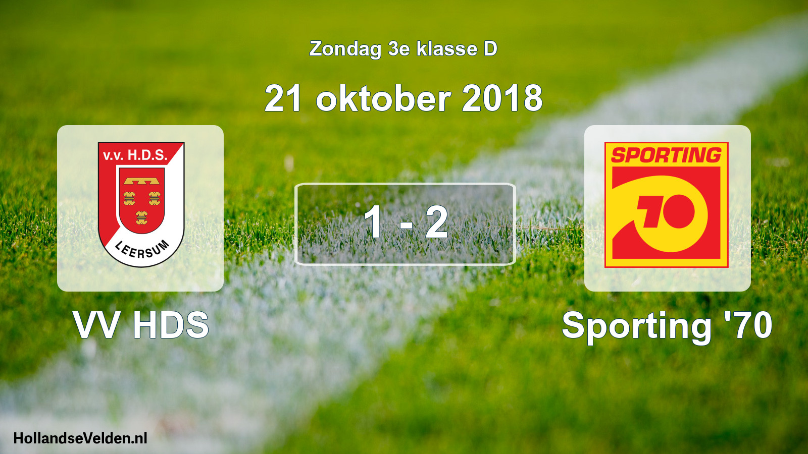 Total number of matches played: VV HDS - Sporting '70 1 - 2 (21 October 2018)