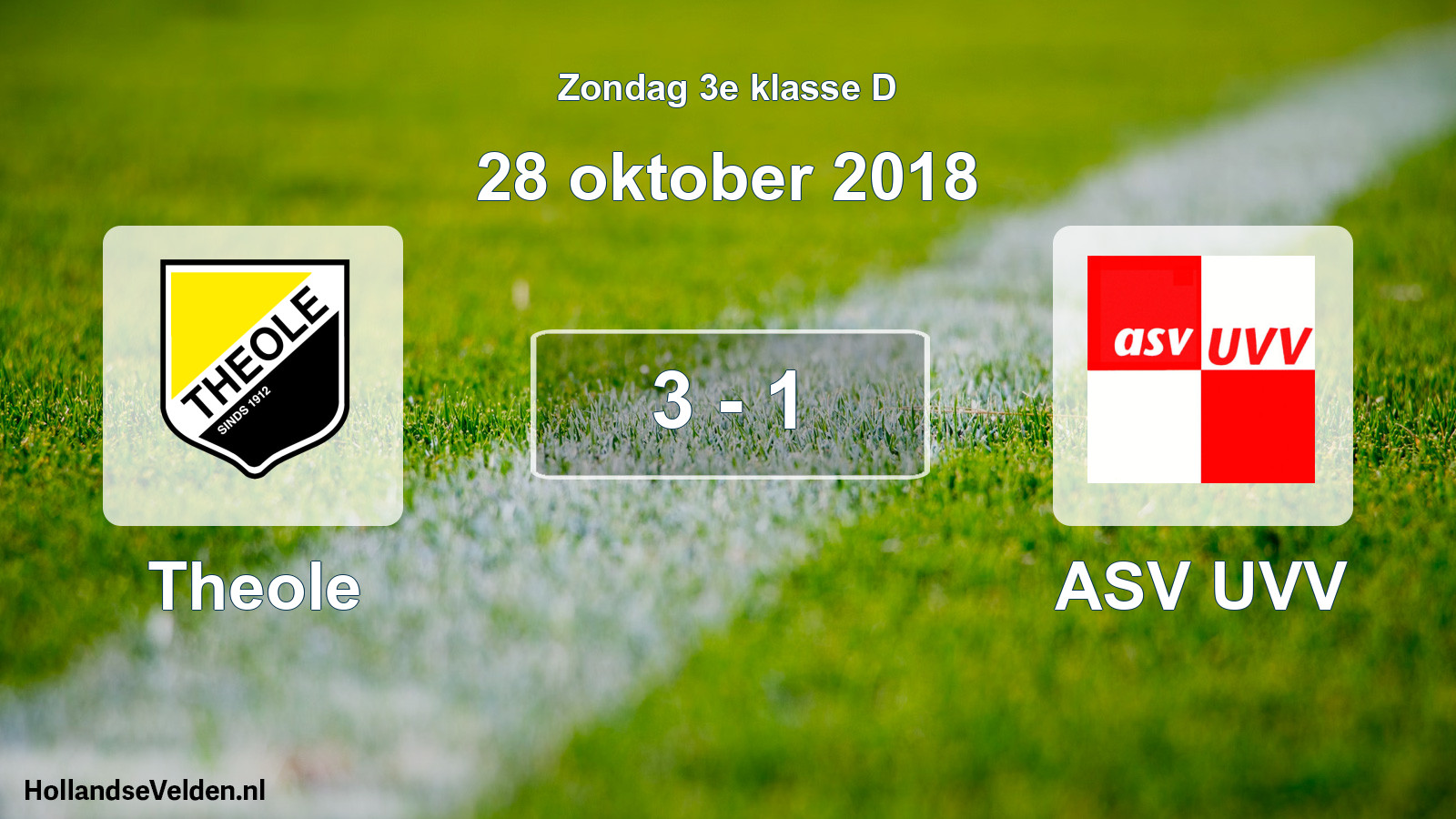 Total number of matches played: Theole - ASV UVV 3 - 1 (28 October 2018)