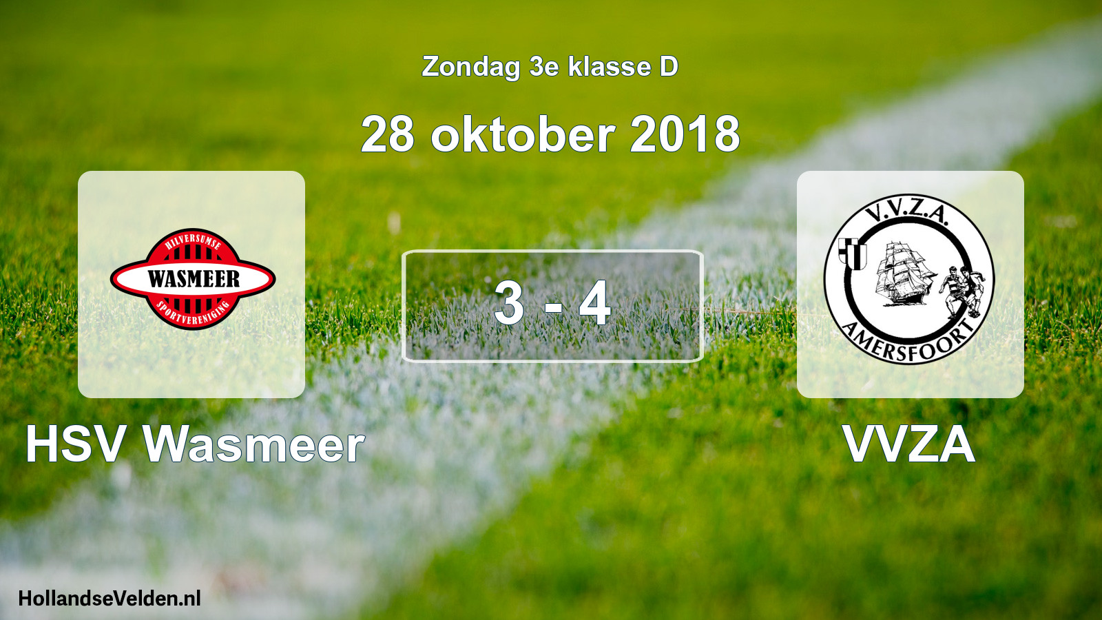 Total number of matches played: HSV Wasmeer - VVZA 3 - 4 (28 October 2018)