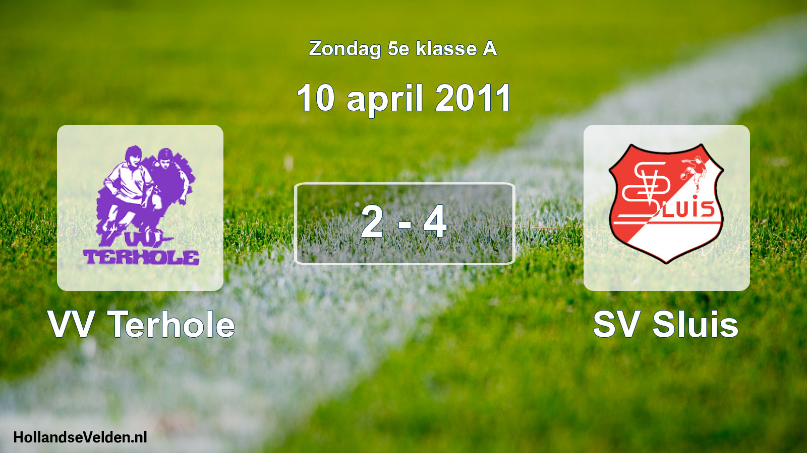 Total number of matches played: VV Terhole - SV Sluis 2 - 4 (10 April 2011)