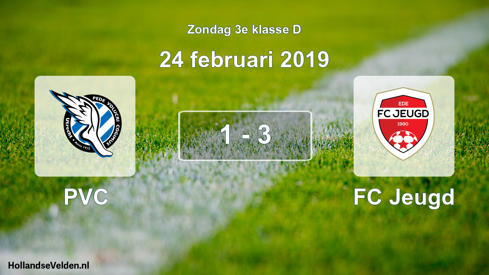 Total number of matches played: PVC - FC Jeugd 1 - 3 (24 February 2019)