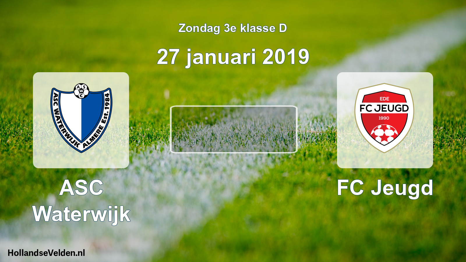 Scheduled Match: ASC Waterwijk - FC Jeugd (27 January 2019)