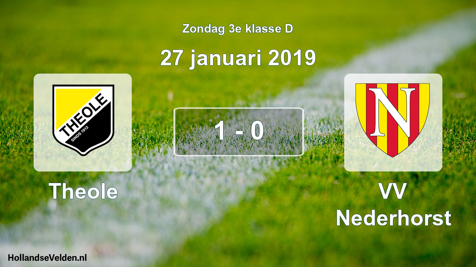 Total number of matches played: Theole - VV Nederhorst 1 - 0 (27 January 2019)