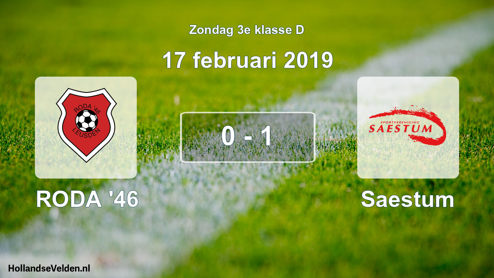 Total number of matches played: RODA '46 - Saestum 0 - 1 (17 February 2019)