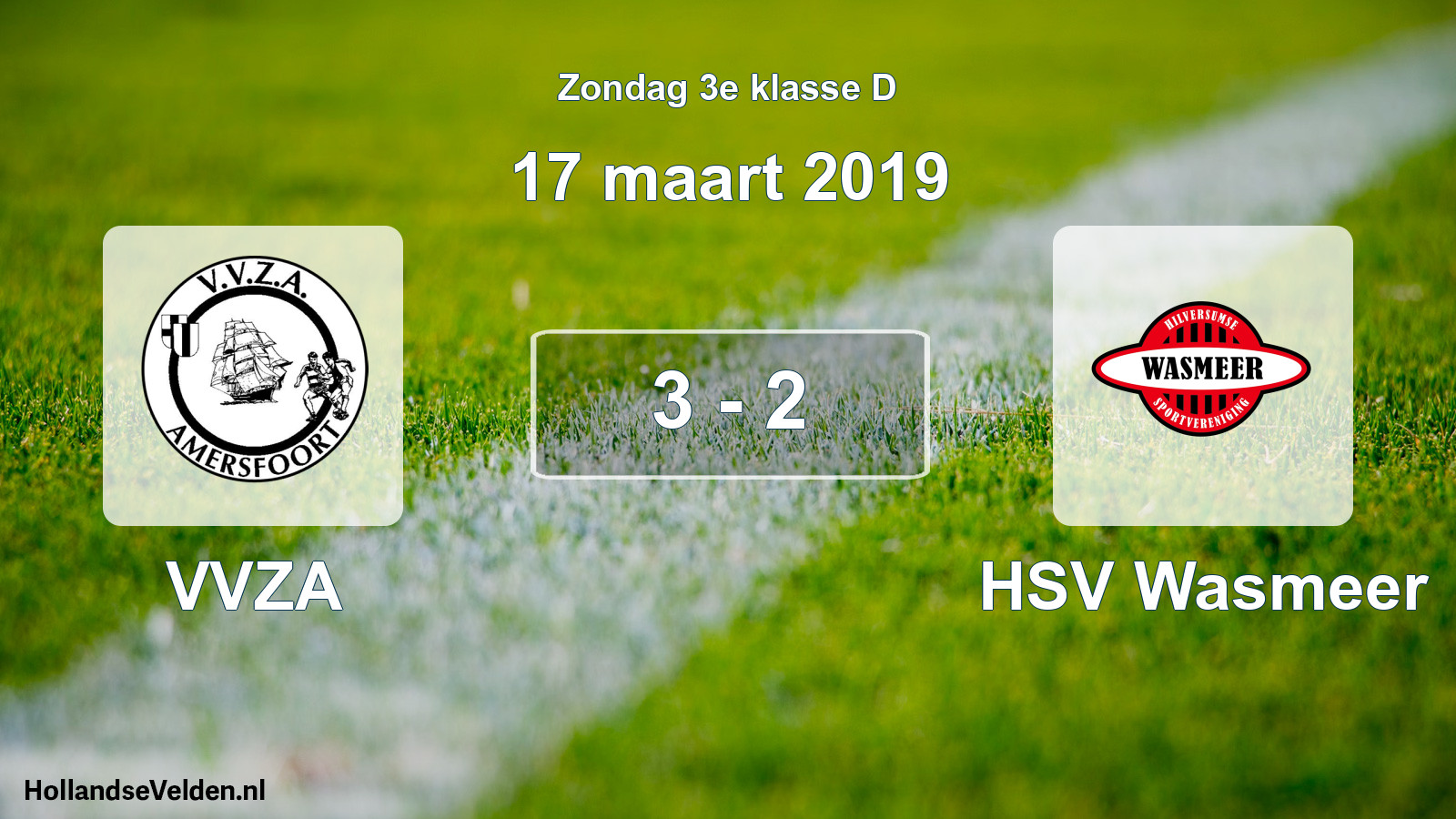 Total number of matches played: VVZA - HSV Wasmeer 3 - 2 (17 March 2019)