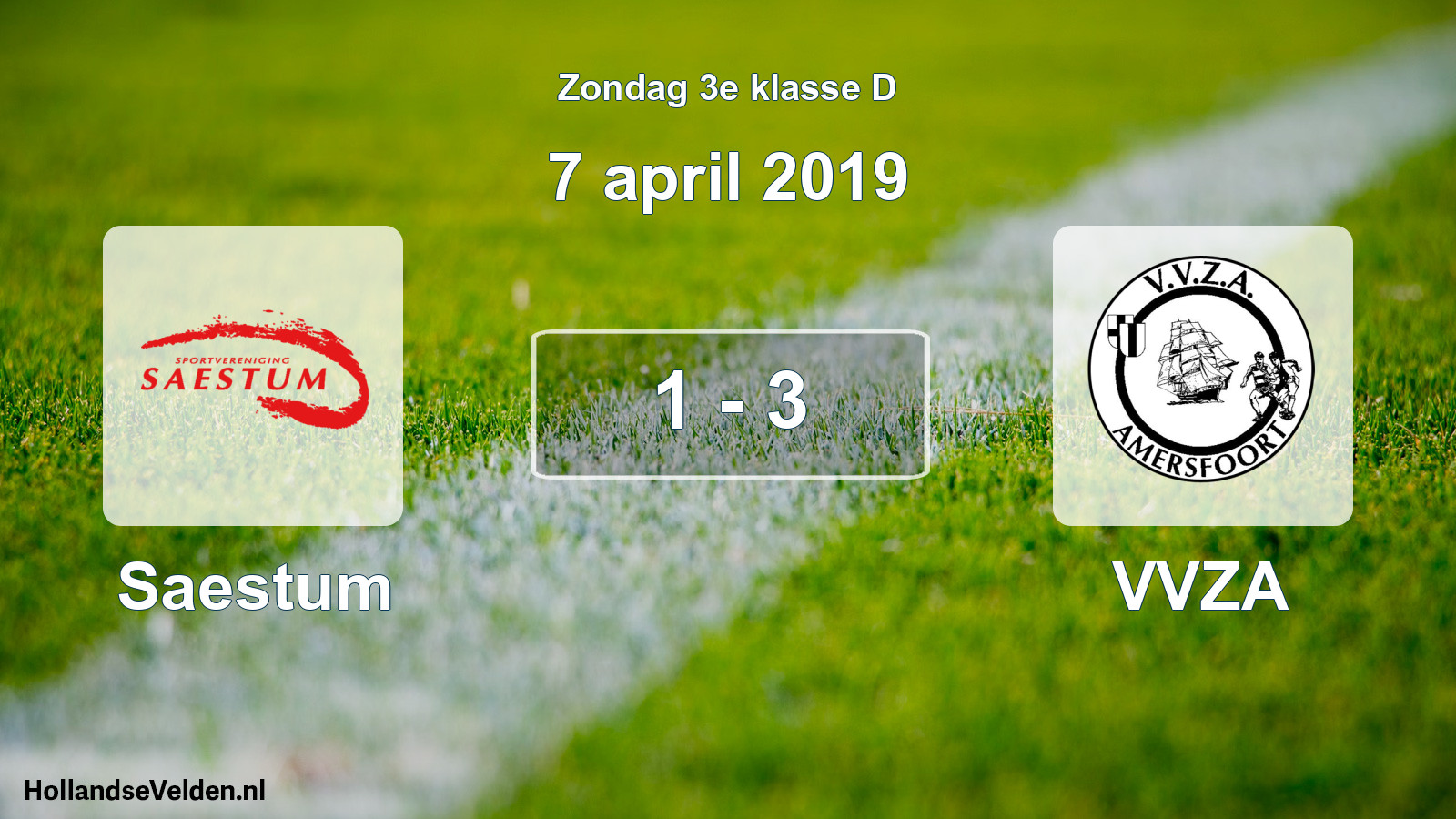Total number of matches played: Saestum - VVZA 1 - 3 (7 April 2019)