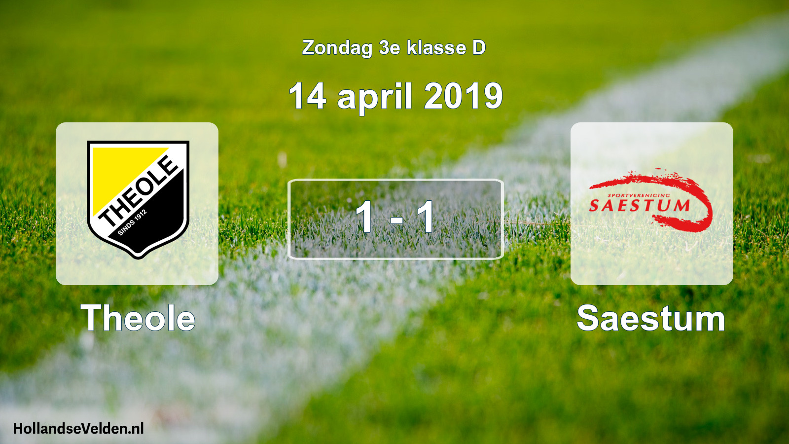 Total number of matches played: Theole - Saestum 1 - 1 (14 April 2019)