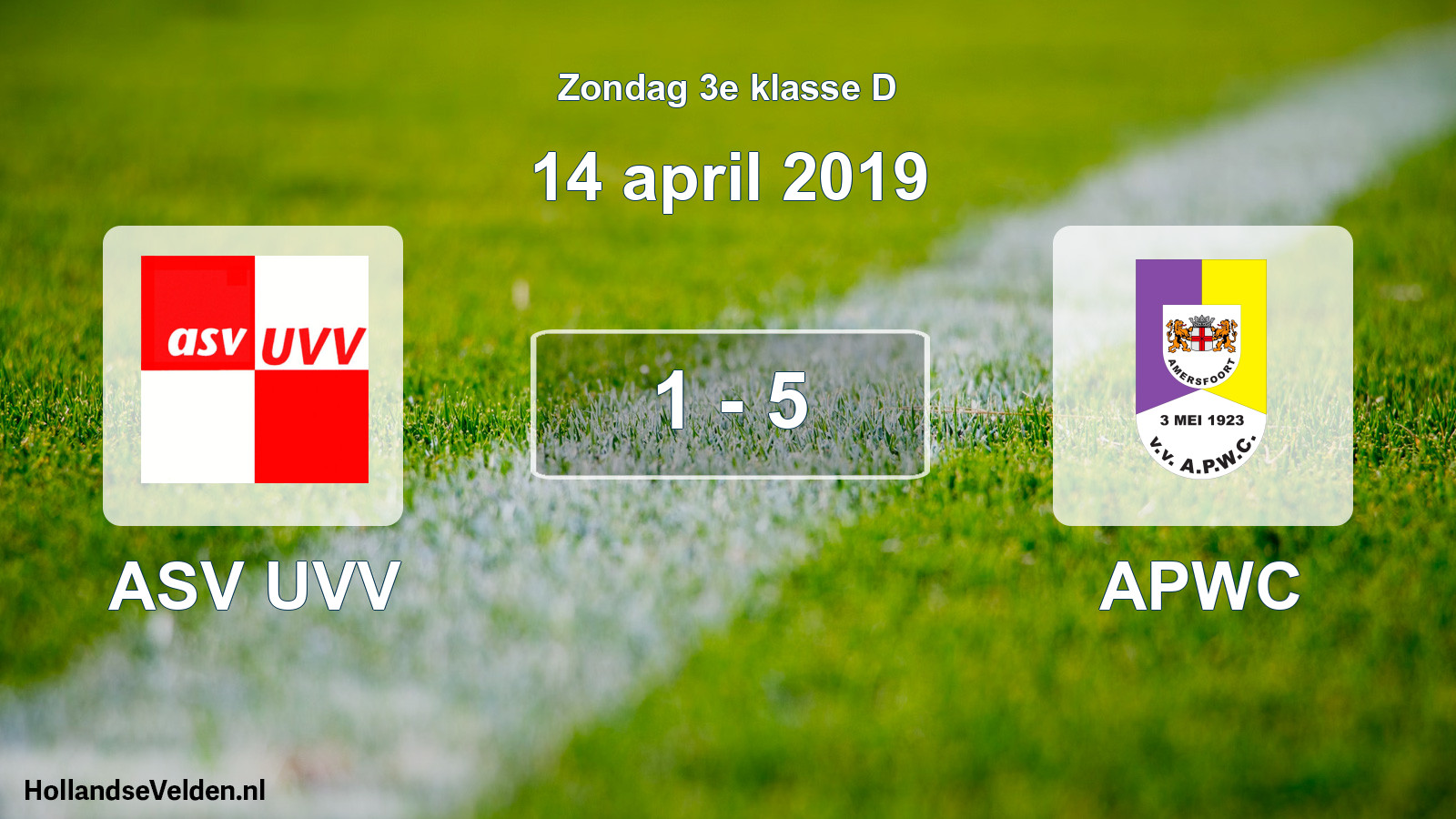 Total number of matches played: ASV UVV - APWC 1 - 5 (14 April 2019)