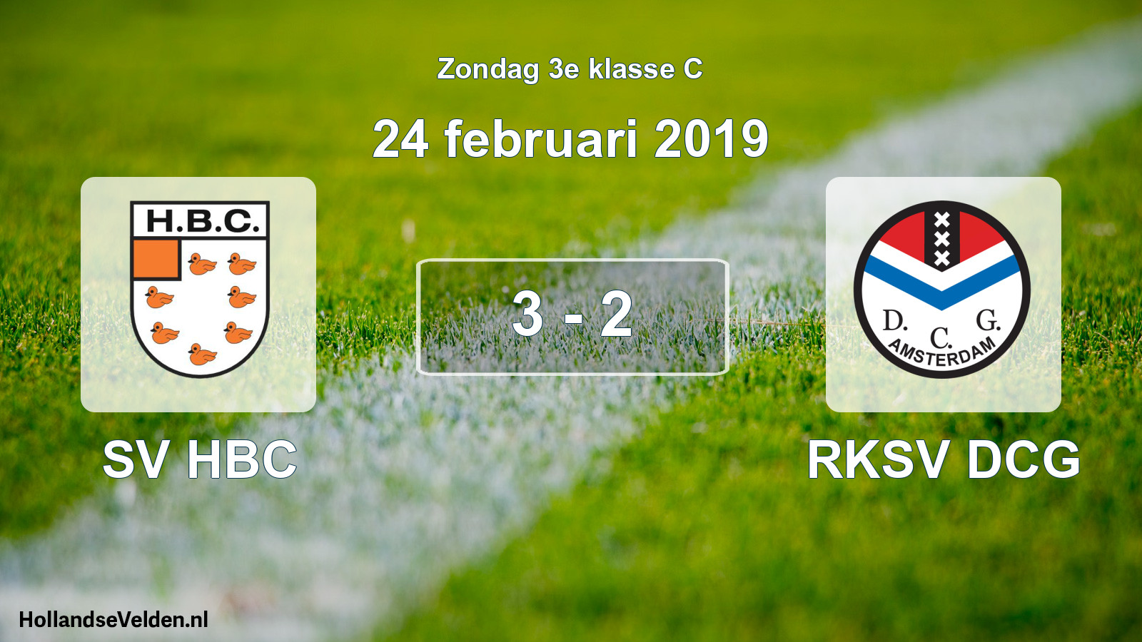 Total number of matches played: SV HBC - RKSV DCG 3 - 2 (24 February 2019)