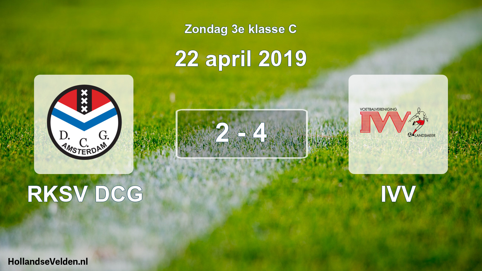 Total number of matches played: RKSV DCG - IVV 2 - 4 (22 April 2019)