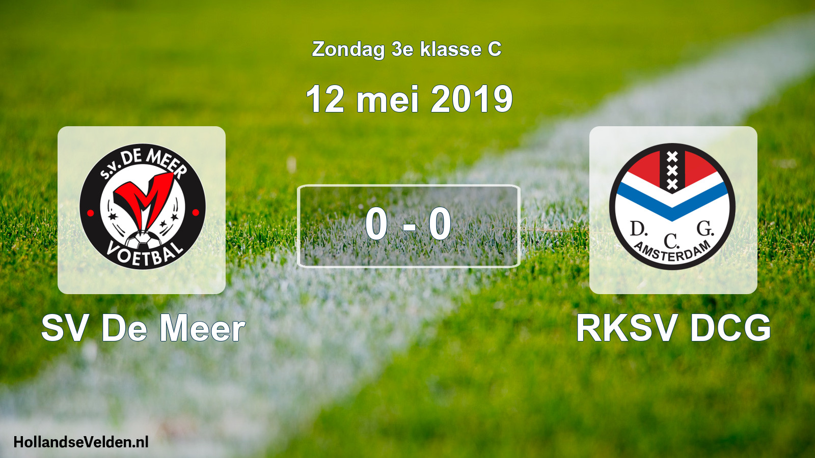 Total number of matches played: SV De Meer - RKSV DCG 0 - 0 (12 May 2019)