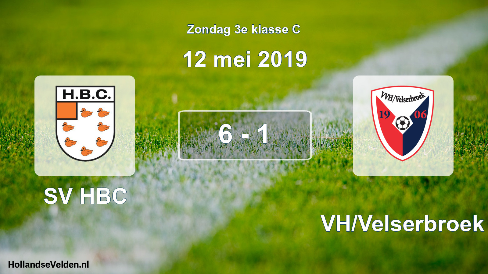 Total number of matches played: SV HBC - VVH/Velserbroek 6 - 1 (12 May 2019)
