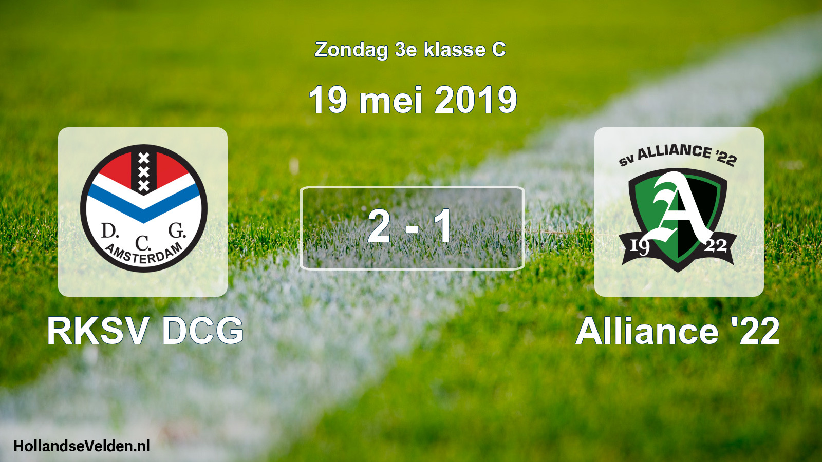 Total number of matches played: RKSV DCG - Alliance '22 2 - 1 (19 May 2019)